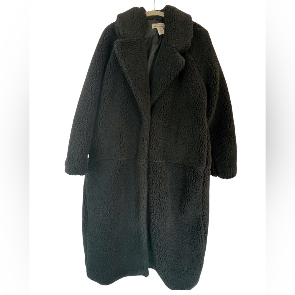 H&M: “Long Pile” / Teddy Coat (Black, Size M)